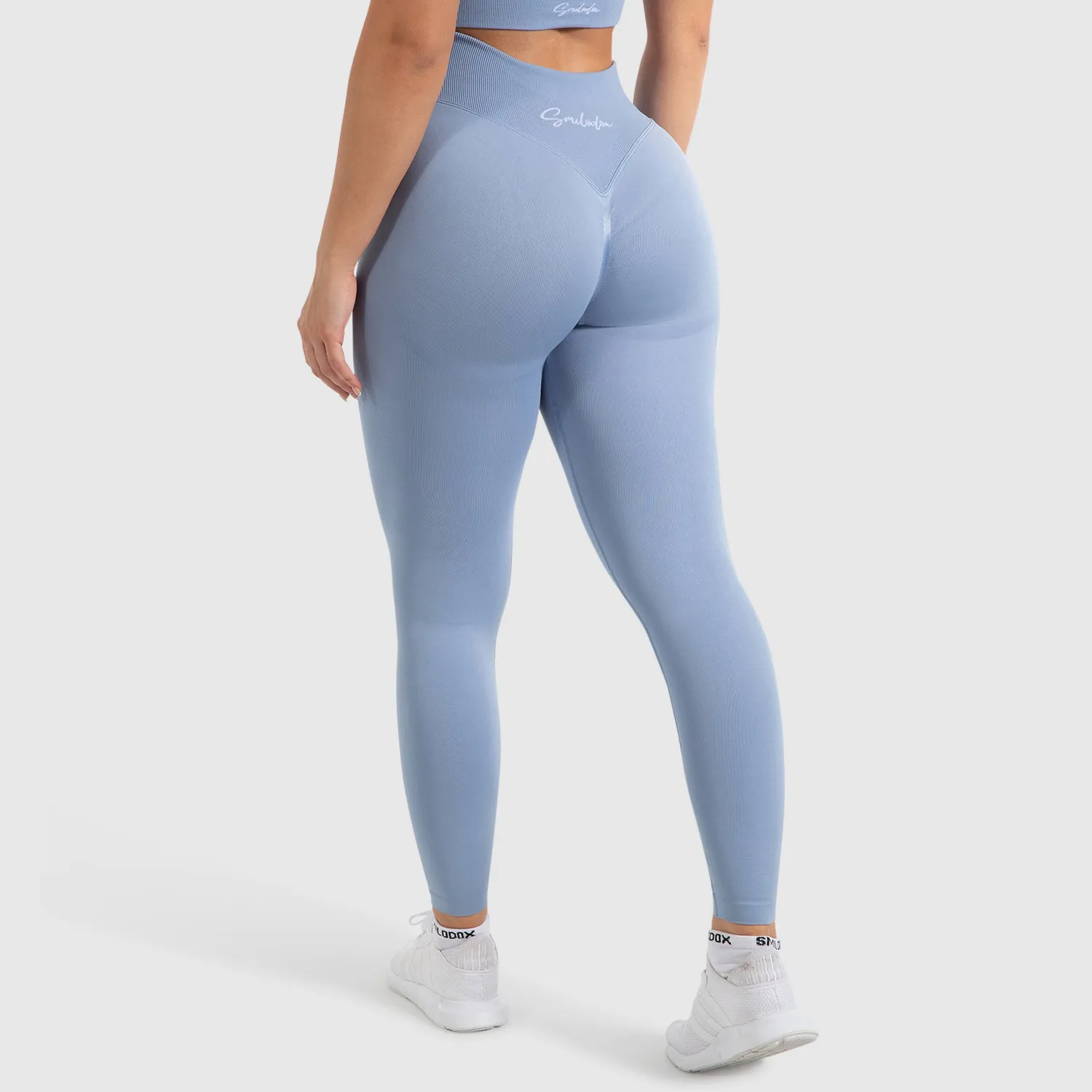 Smilodox Cetrina Silvia Scrunch Leggings Schwarz V-Bund
