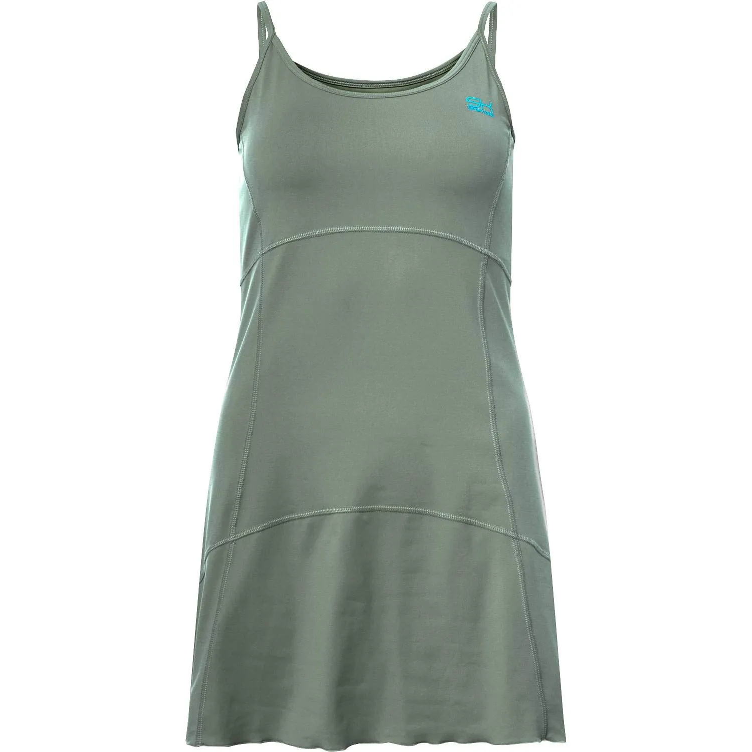 SPORTKIND Tennis Kleid Olivgrün Spaghettiträger