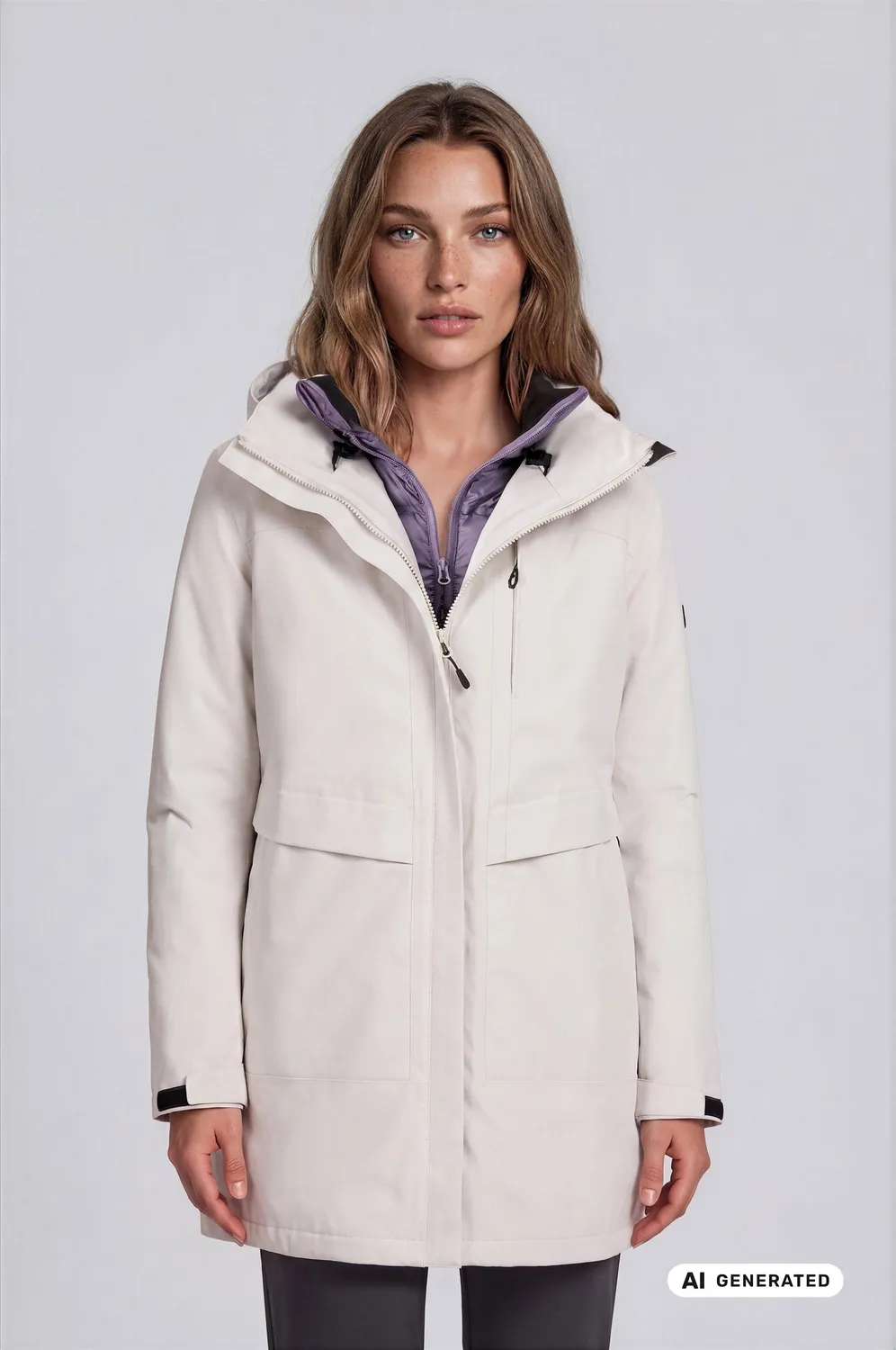 LPO Mirell 3 in 1 Parka Damen beige wasserdicht