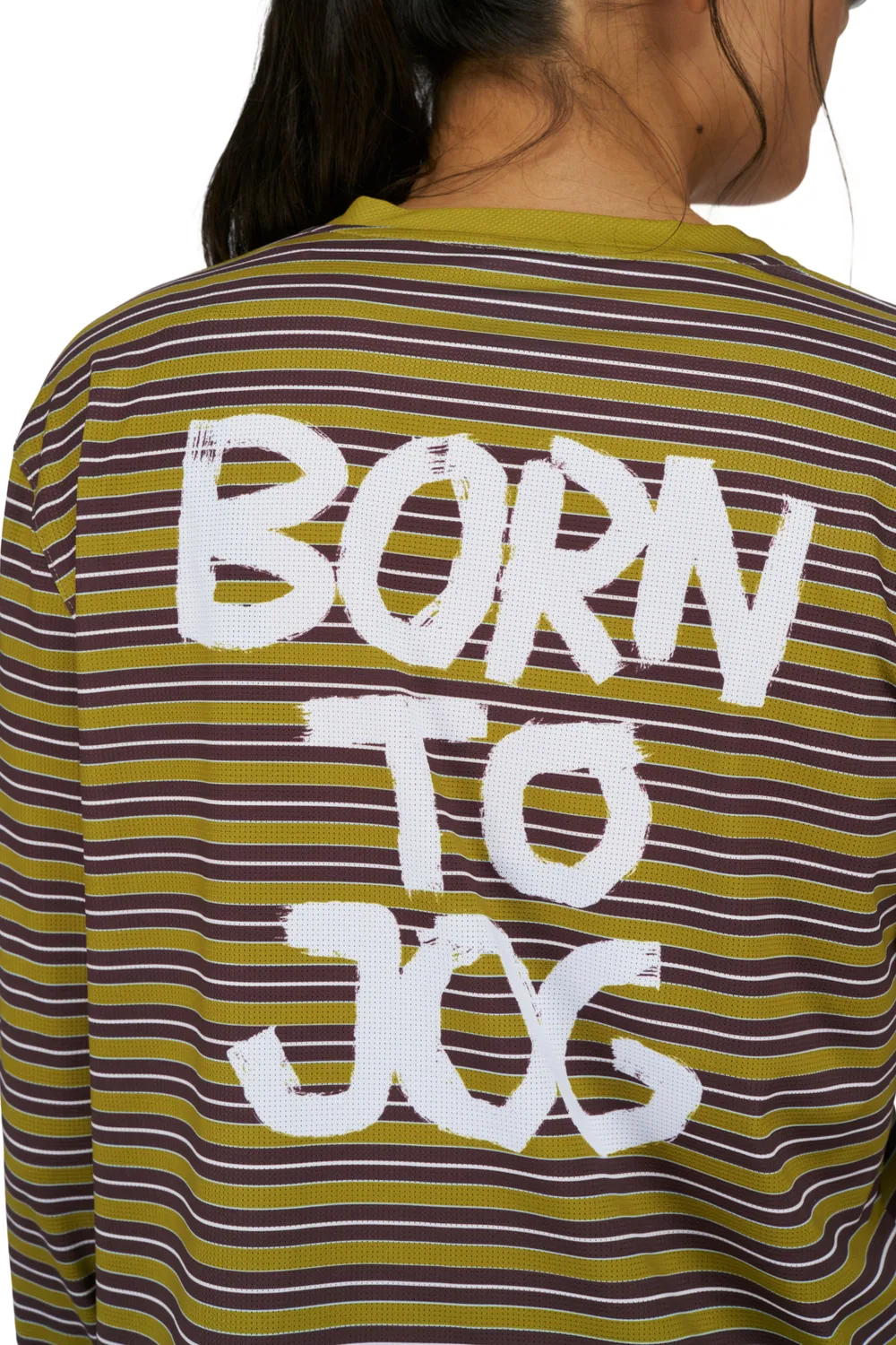 UNNA Striped LS W Langarmshirt Mud Gold Streifen