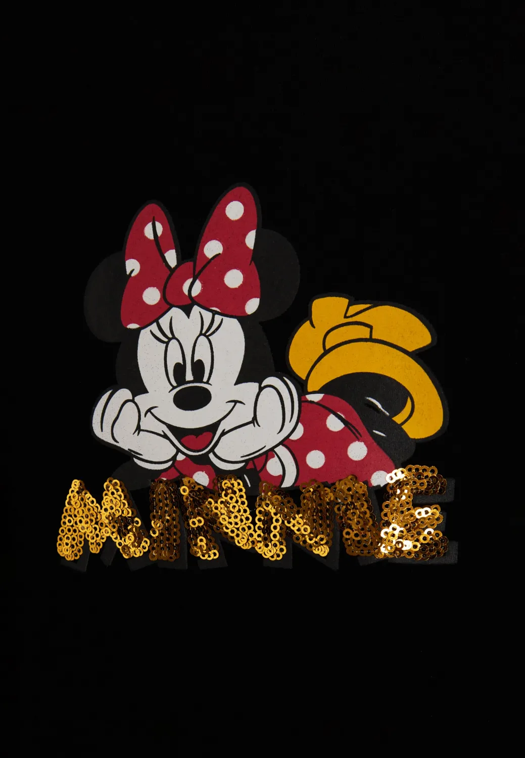 Freddy Minnie T-Shirt Mädchen Pailletten Schwarz