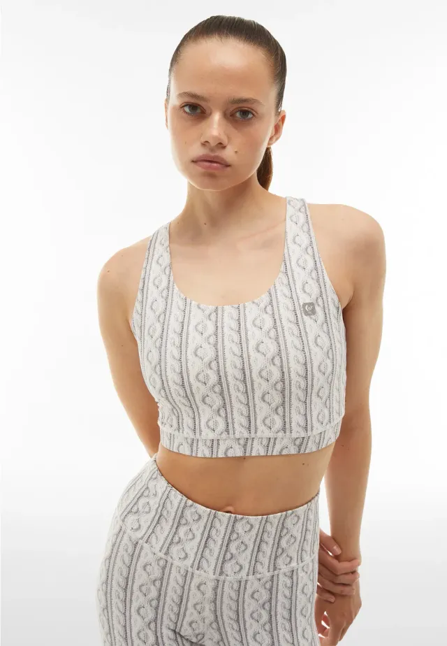 Freddy Sport-BH Tricot-Print grau mittlerer Halt