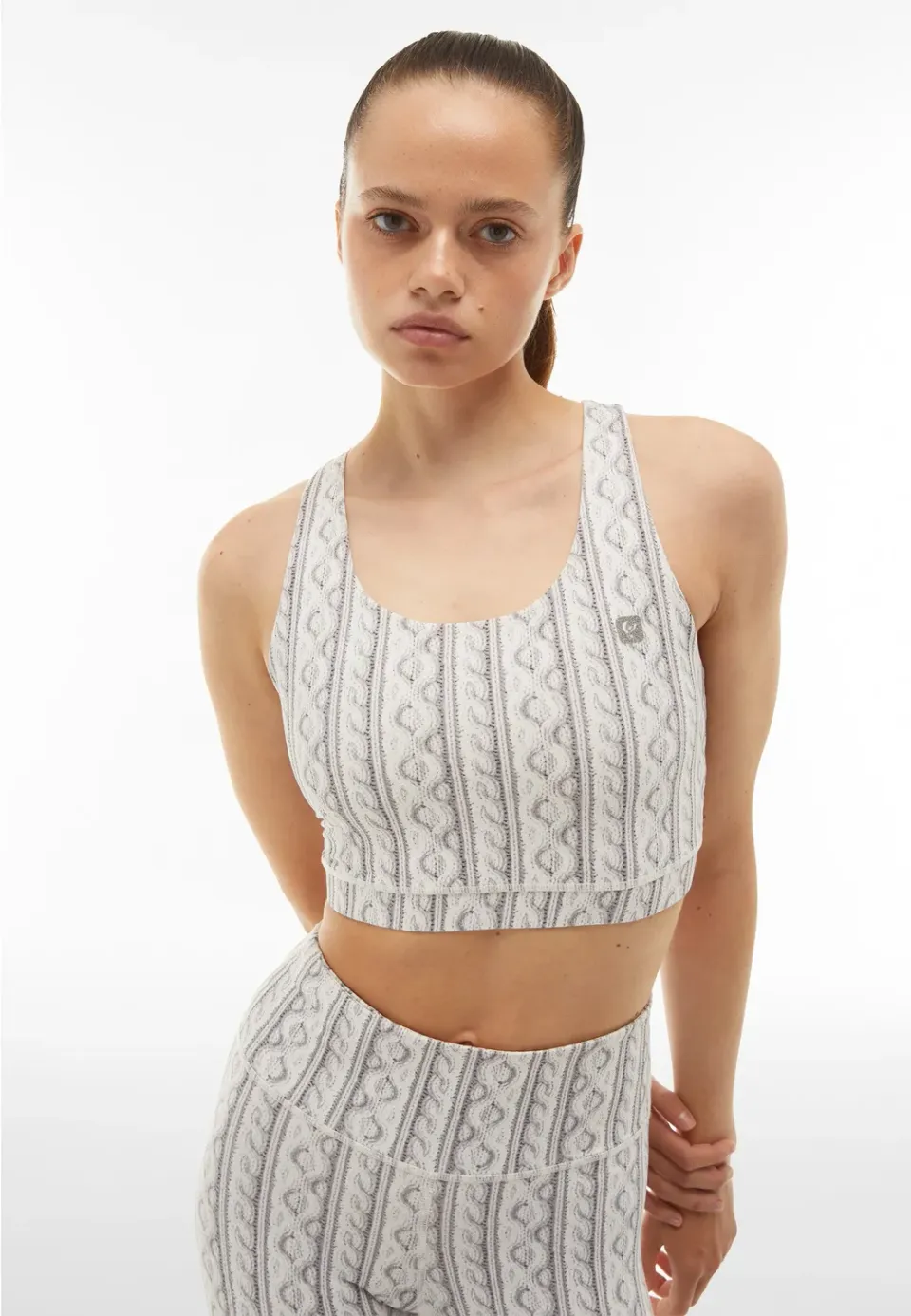 Freddy Sport-BH Tricot-Print grau mittlerer Halt