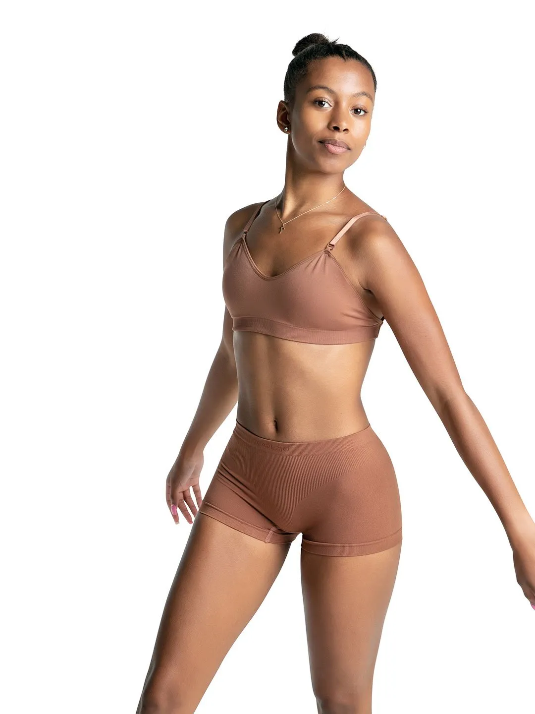 Capezio Seamless Boy Cut Shorts Mädchen Mocha