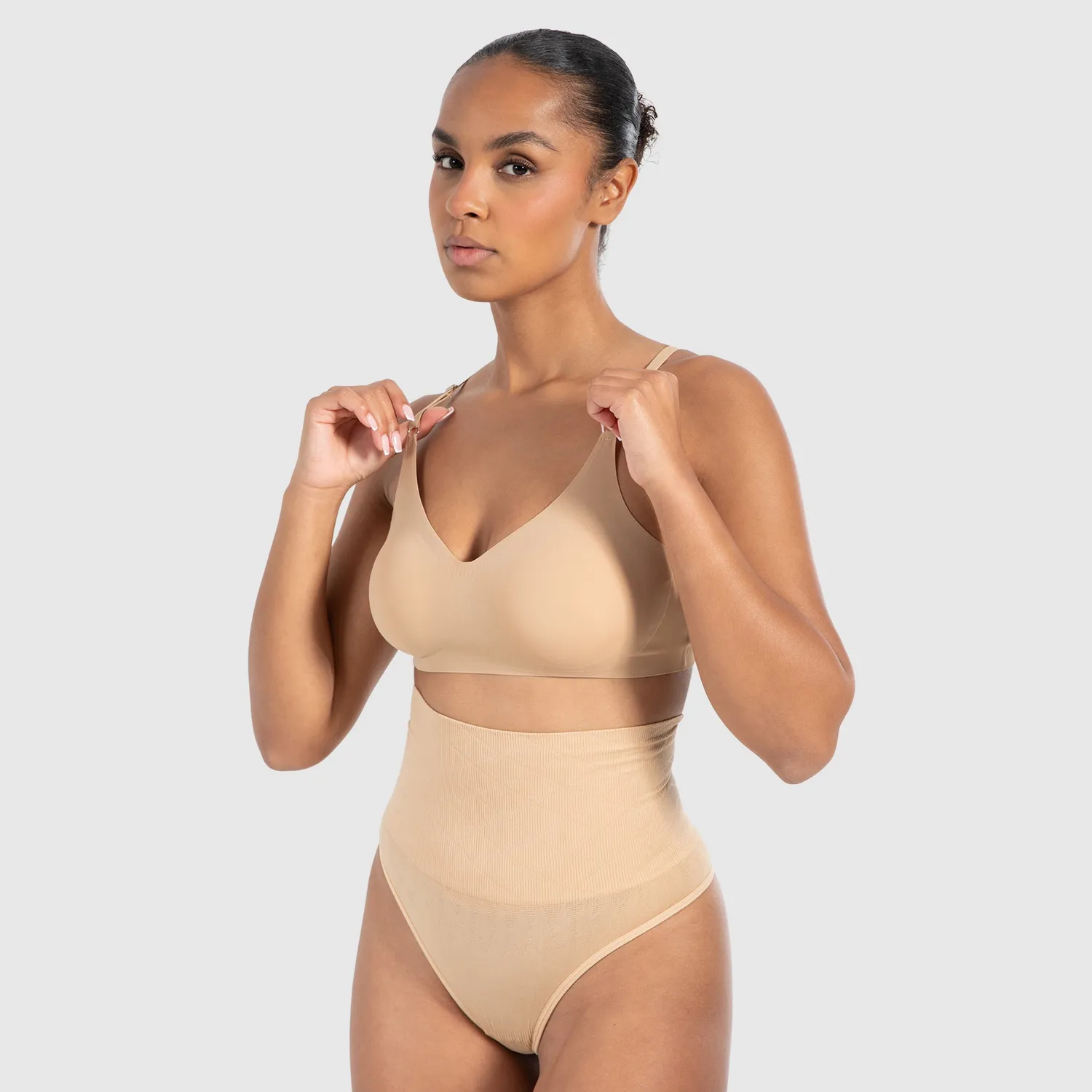Smilodox Nysa Bralette mit Cups Schwarz nahtlos