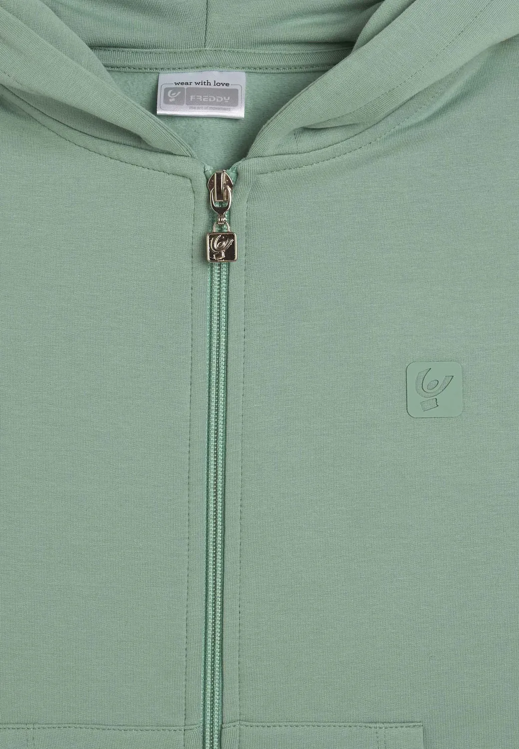 Freddy Junior Full-Zip Hoodie Granitgrau mit Kapuze