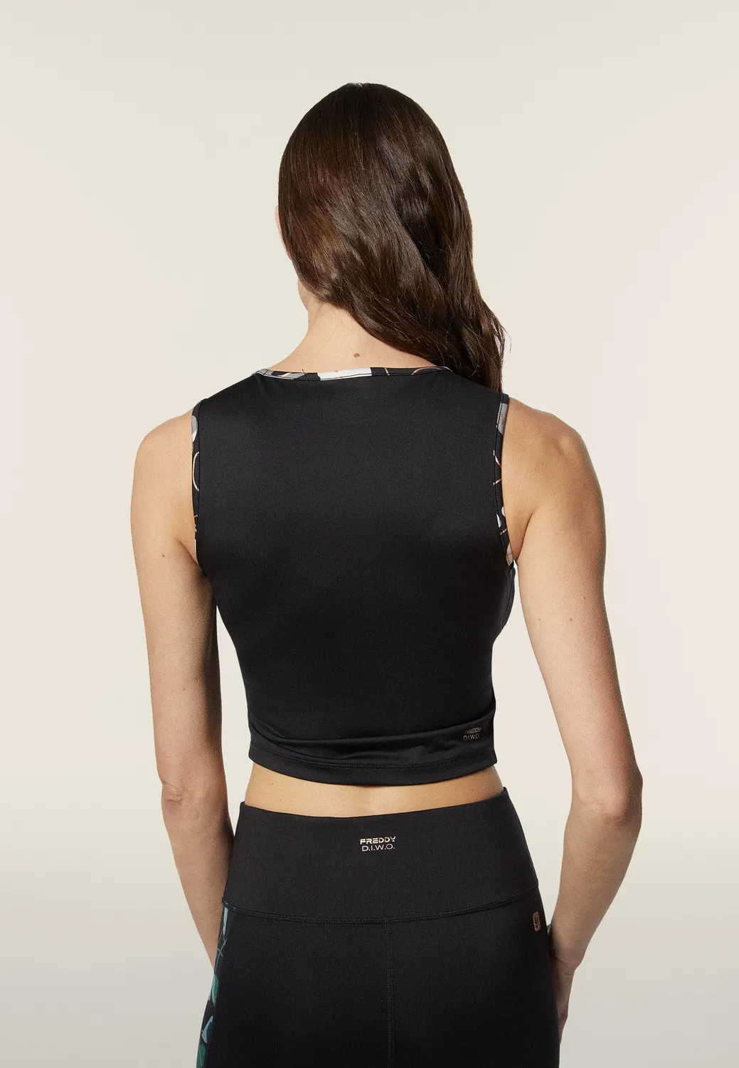 Freddy D.I.W.O. Sporttop bronze schwarz cropped