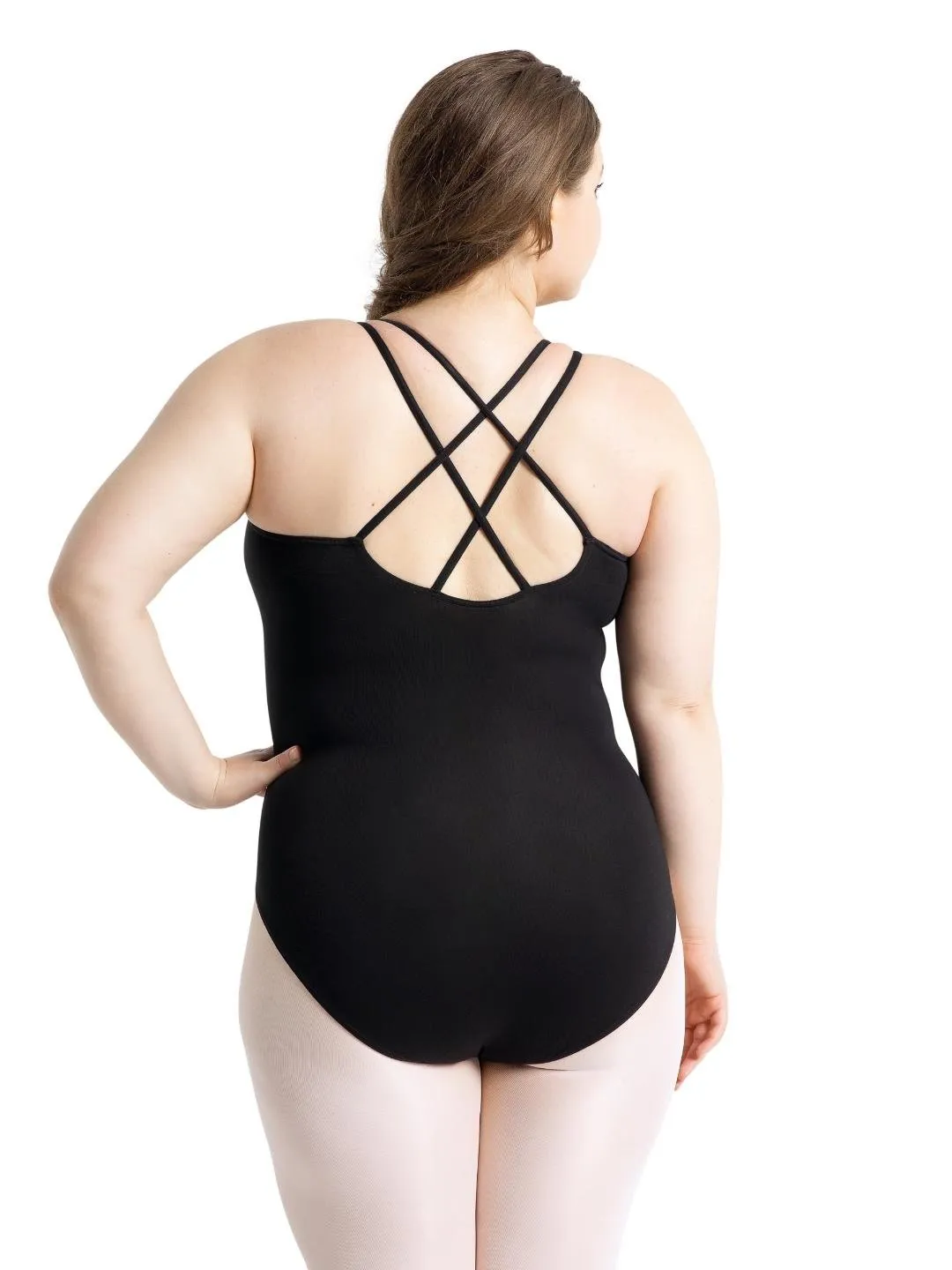 Capezio CC123 Double Strap Body Schwarz Baumwolle