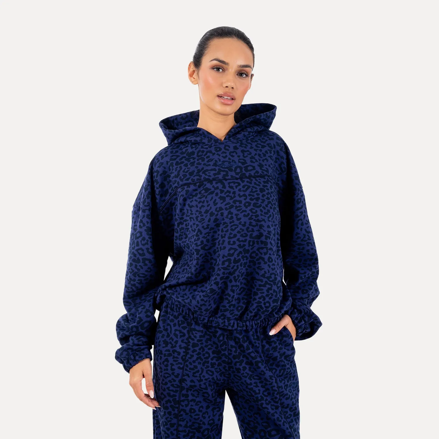 Smilodox Sorea Siara Hoodie Schwarz Leo Relaxed
