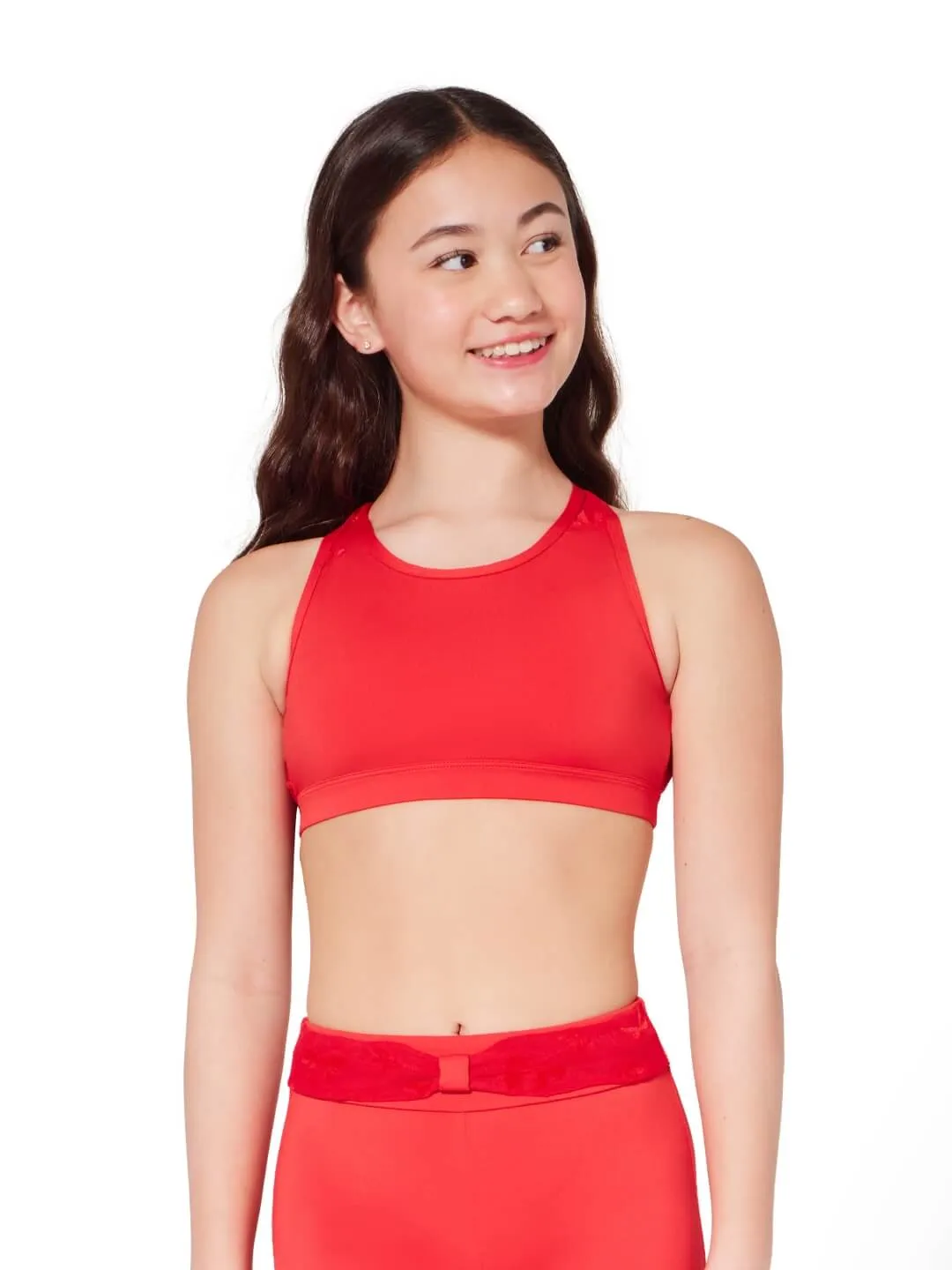 Capezio Take a Bow F12425C Top Kinder Schwarz Mesh