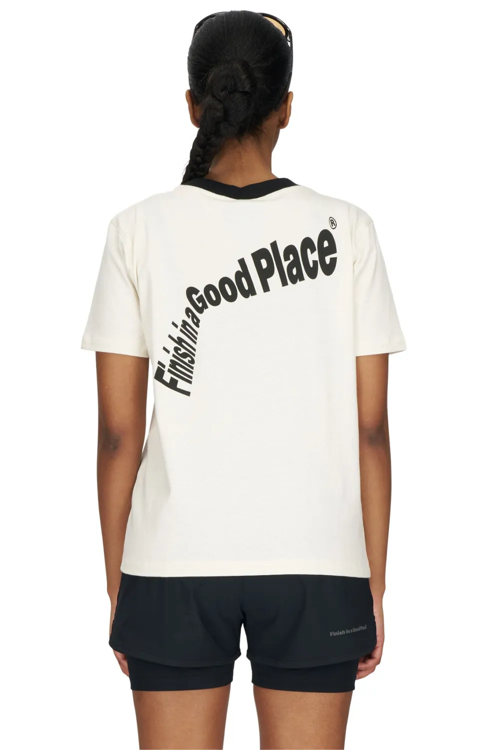 UNNA Skewed Tee W T-Shirt Vanilla White Regular Fit