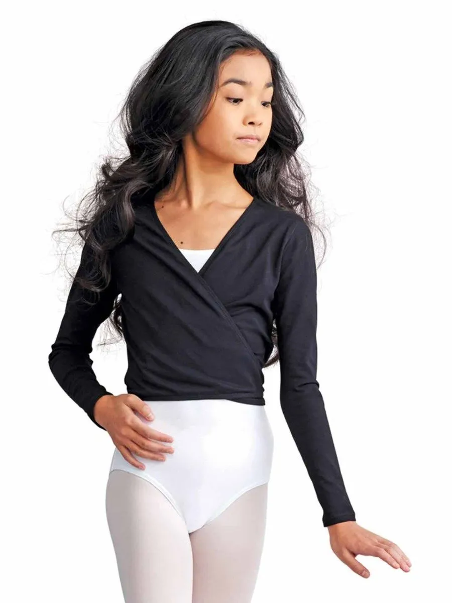 Capezio Cross-over CAD850C Wickeltop Pink Baumwolle Mädchen