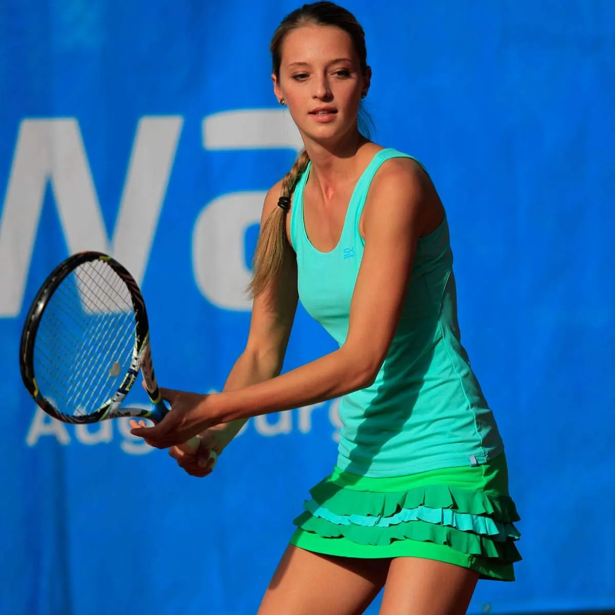 SPORTKIND Tennis Rüschenrock Skort Grün Mixed
