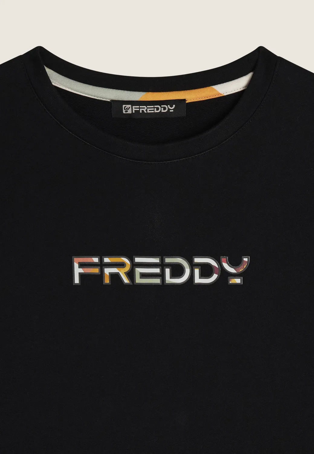 Freddy Logo Multicolore Cropped Sweatshirt Hawthorn Rose garzato
