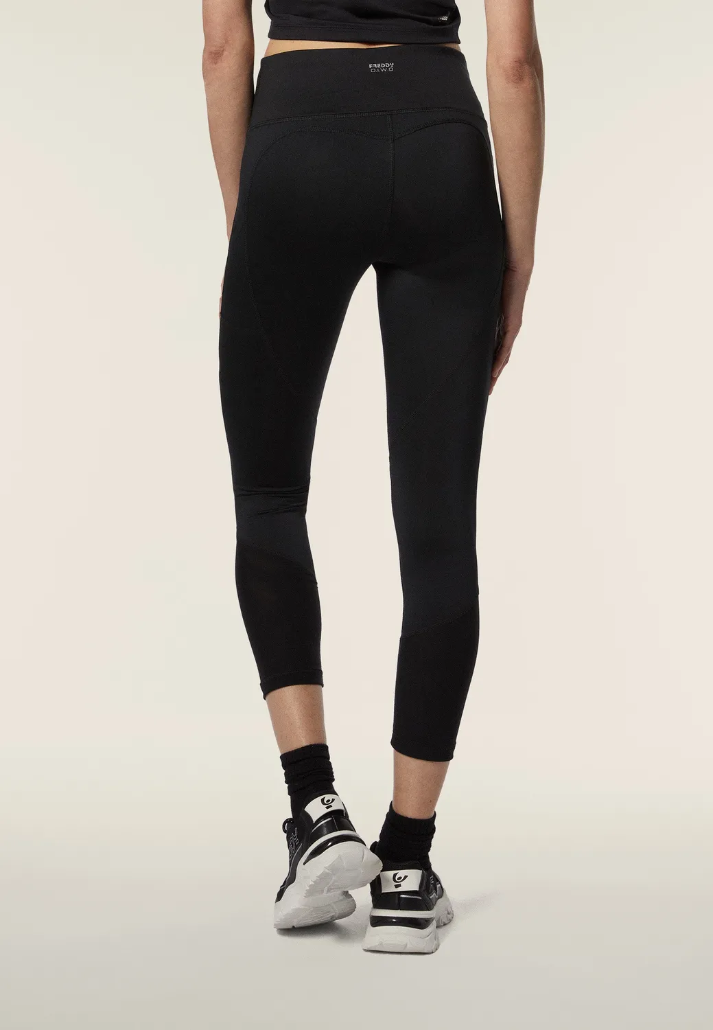 Freddy SuperFit Leggings Schwarz 7/8 Mesh blickdicht