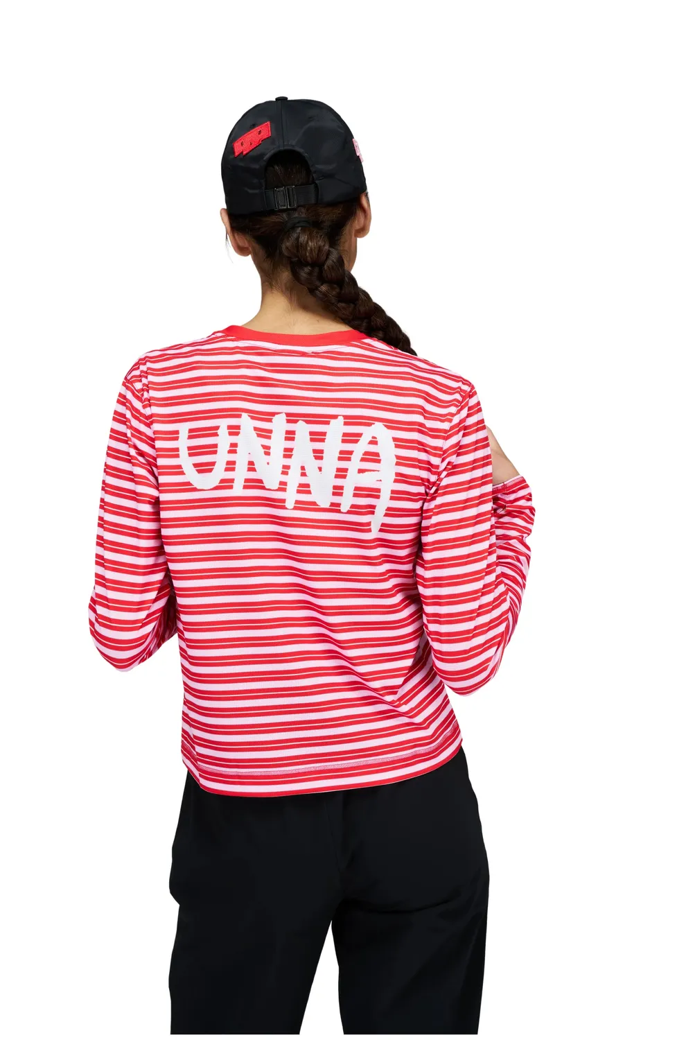 UNNA Striped LS W Laufshirt Turbo Rose langarm atmungsaktiv