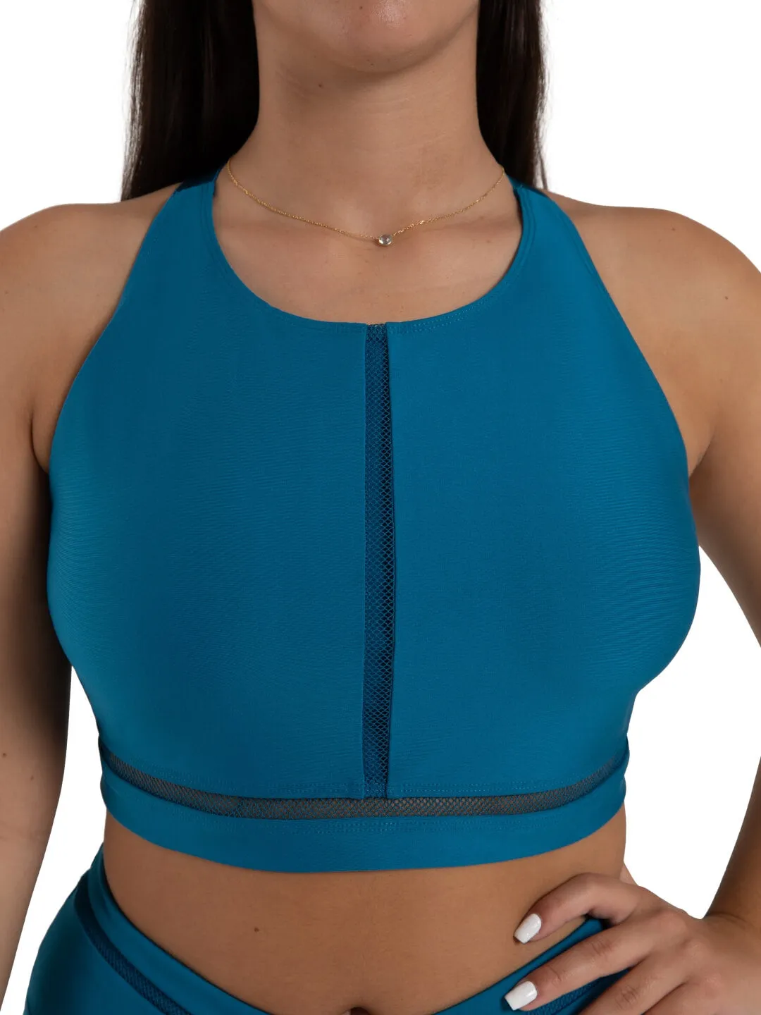 Capezio Coastal Bloom Oceanic Sport-BH Schwarz High-Neck