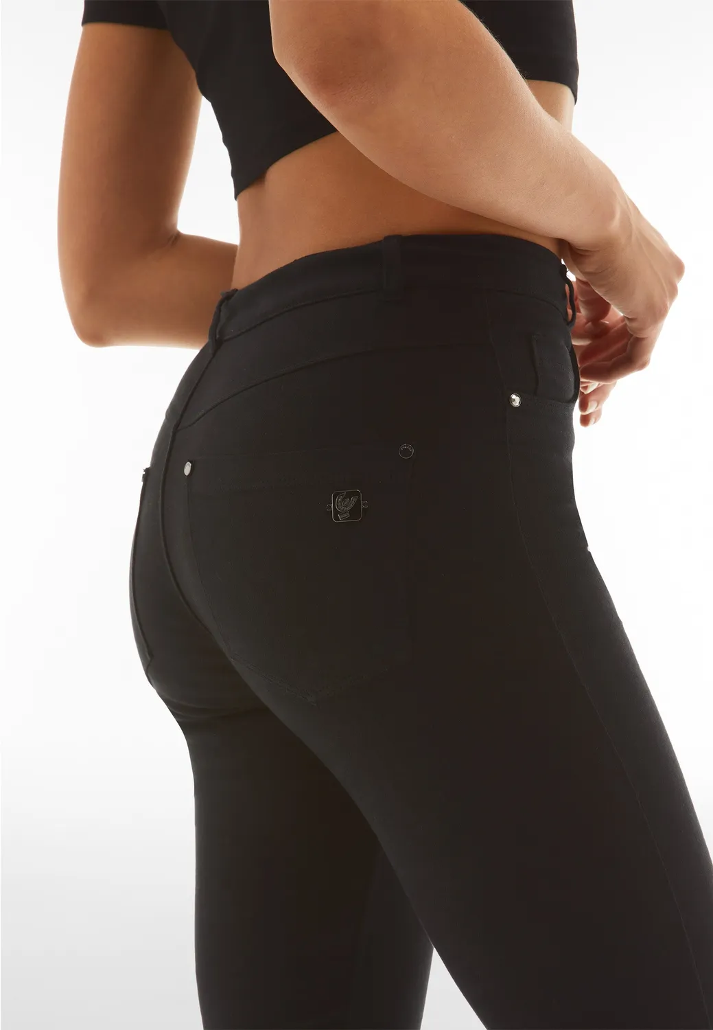 Freddy Black Skinny Hose Schwarz 5-Pocket Bio