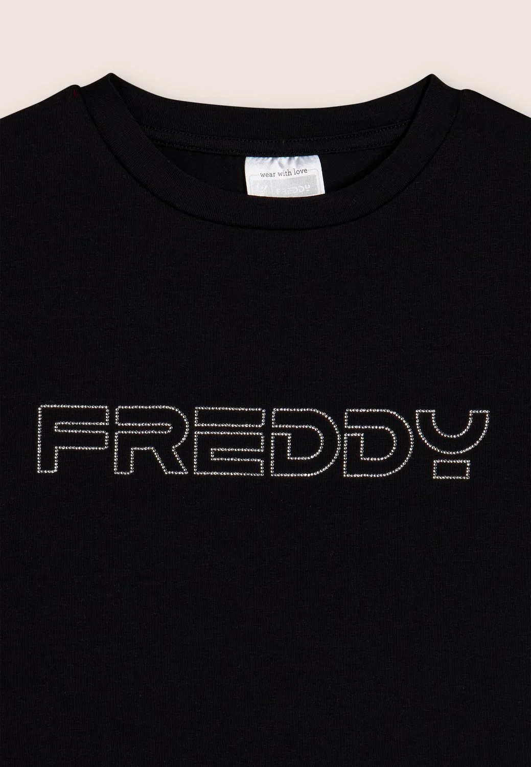 Freddy T-Shirt Mädchen Schwarz Strass regular