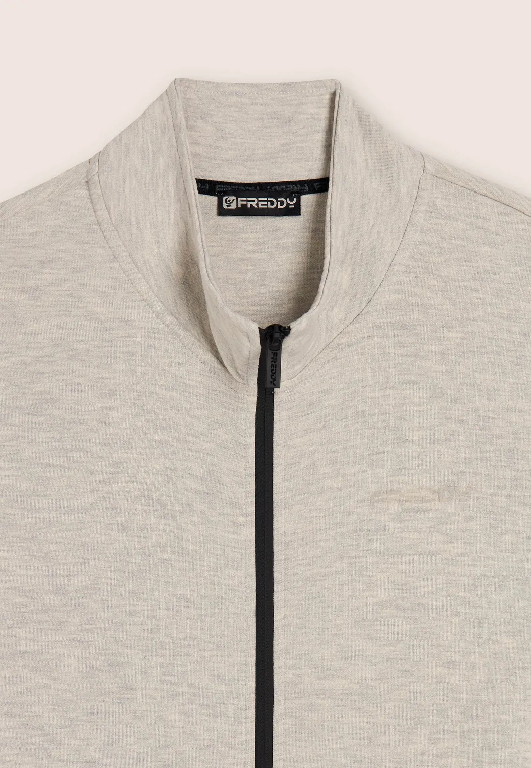 Freddy Sweatjacke Herren Full Zip mélange grau