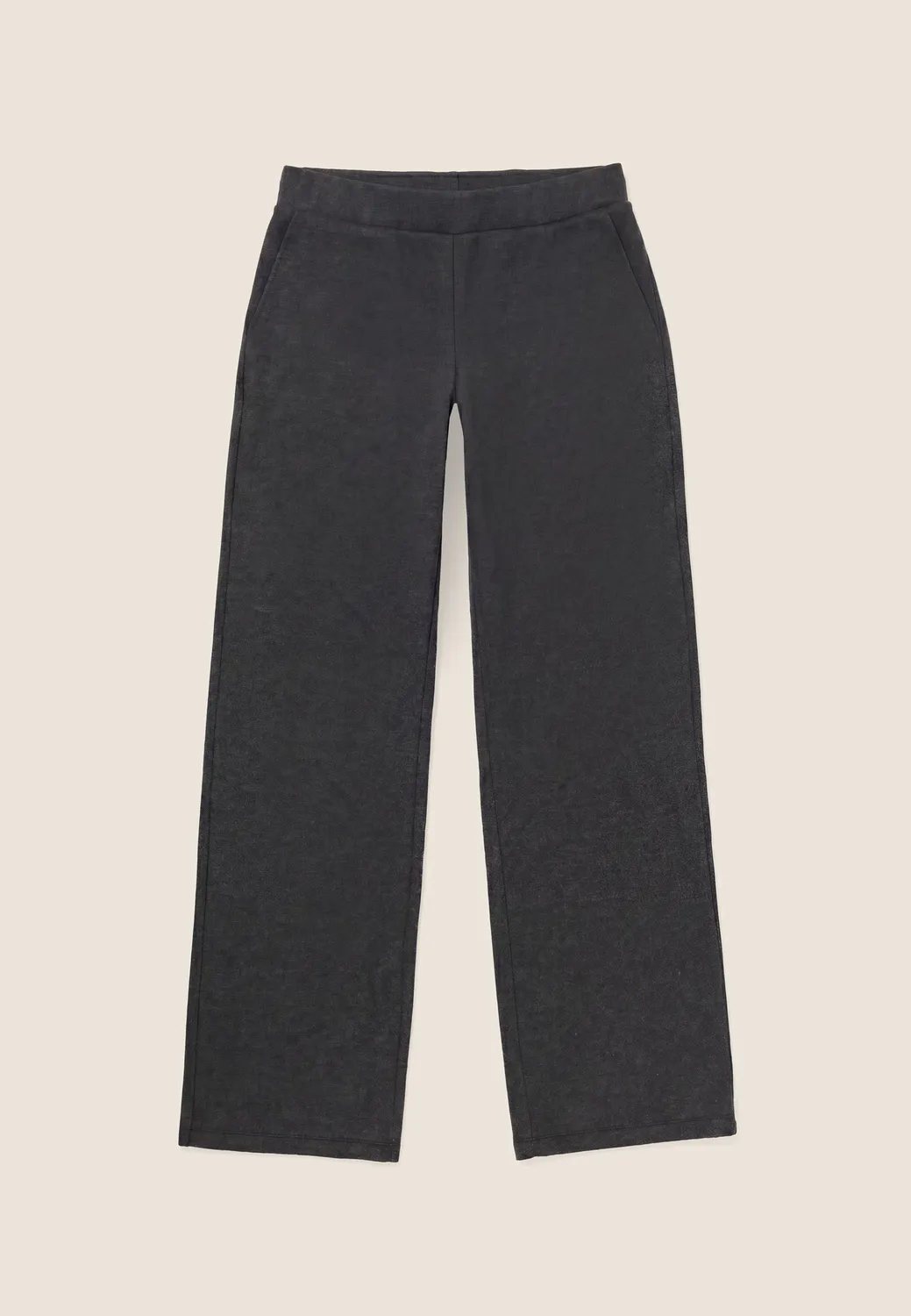 Freddy Wide Leg Jogginghose Damen Schwarz meliert