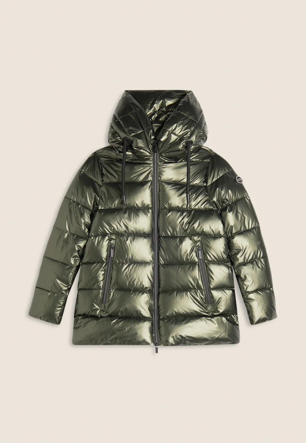 Freddy Damen Steppjacke Kapuze Schwarz Nero