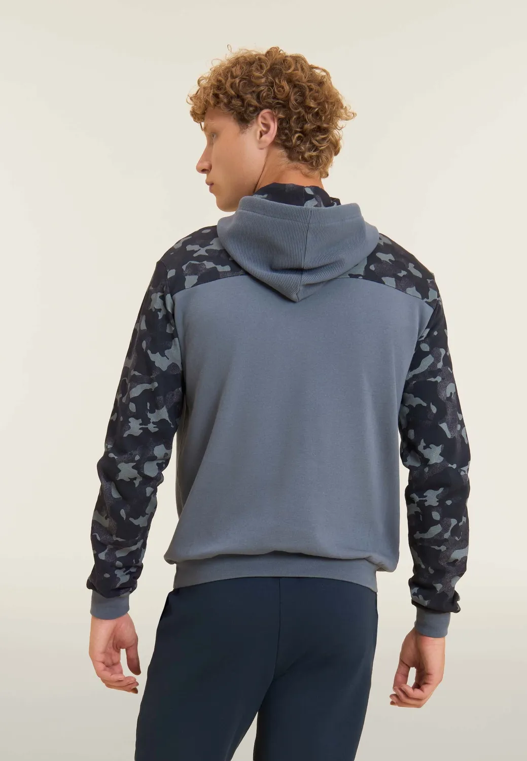 Freddy Camouflage Hoodie Herren Blau Baumwolle