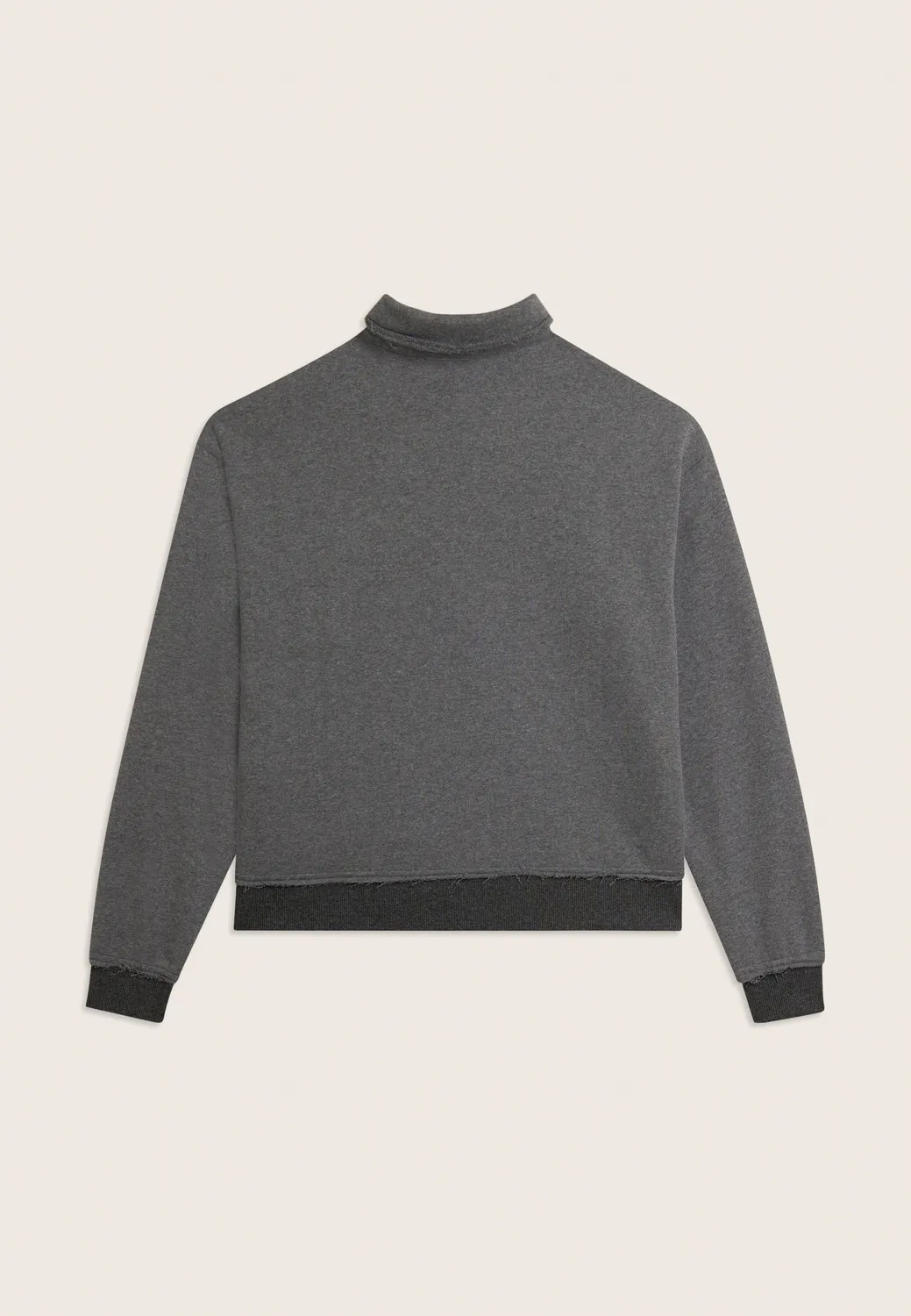 Freddy Elite Cropped Sweatshirt Polo Melange Gray Baumwolle