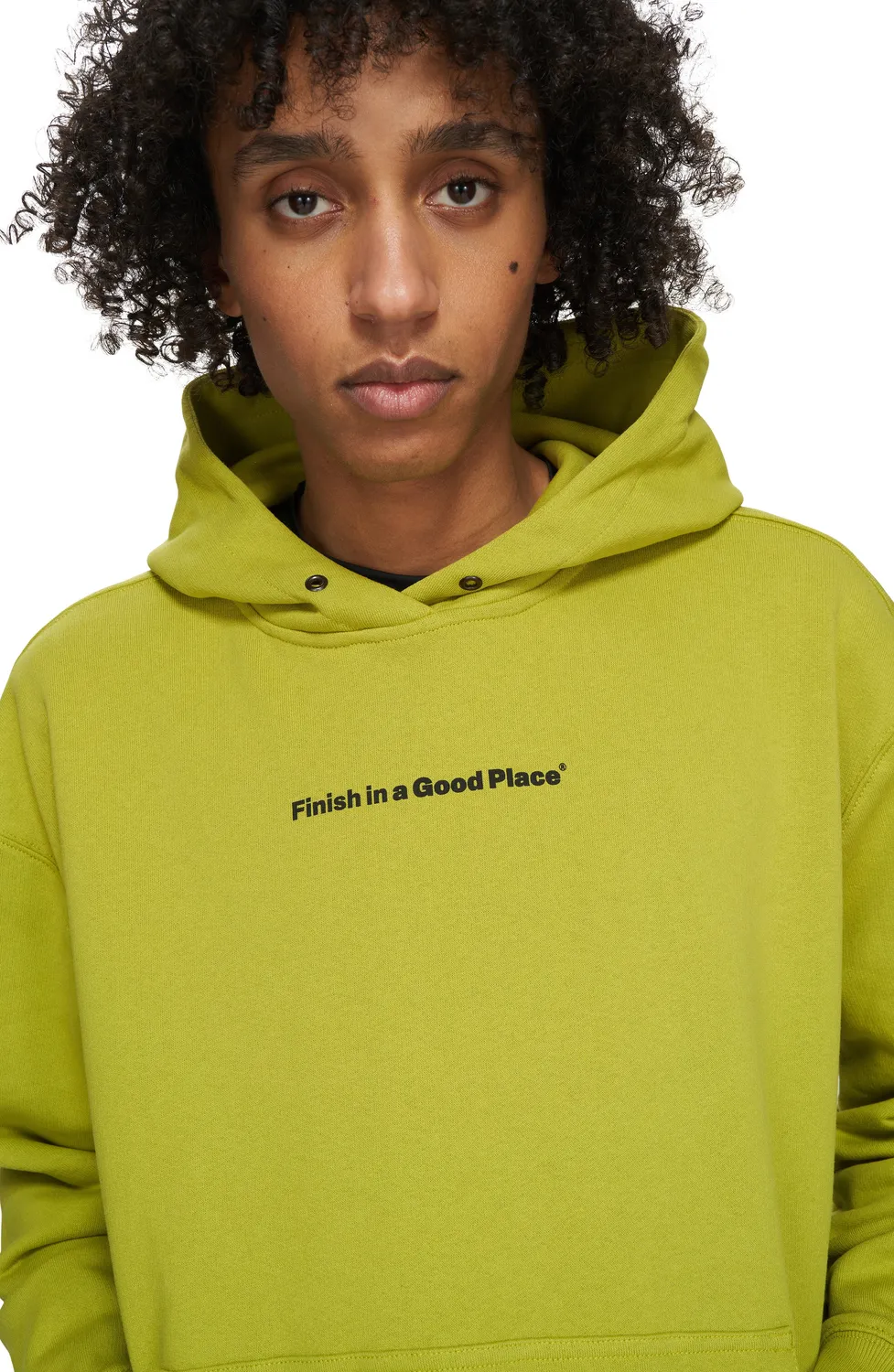 UNNA Slow Motion Hoodie Golden Green Bio-Baumwolle