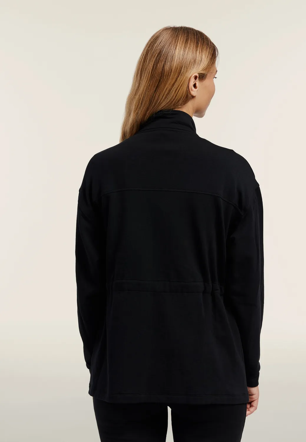 Freddy Stehkragen Full-Zip Sweatjacke schwarz Modal