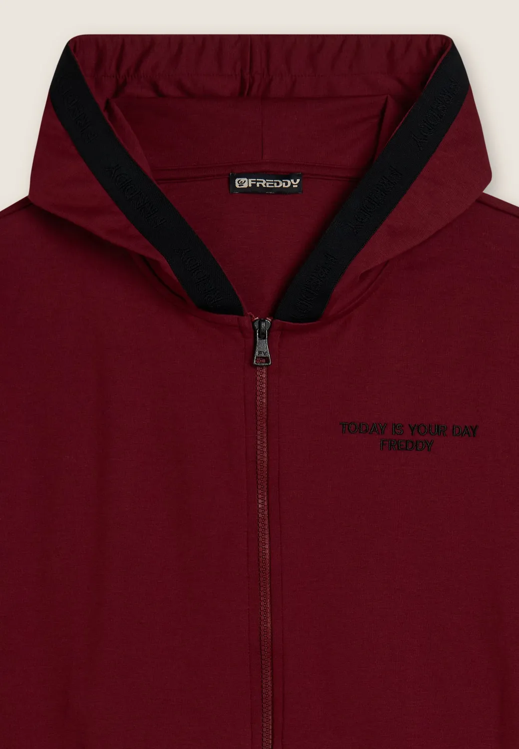 Freddy Full-Zip Hoodie Today Is Your Day Schwarz
