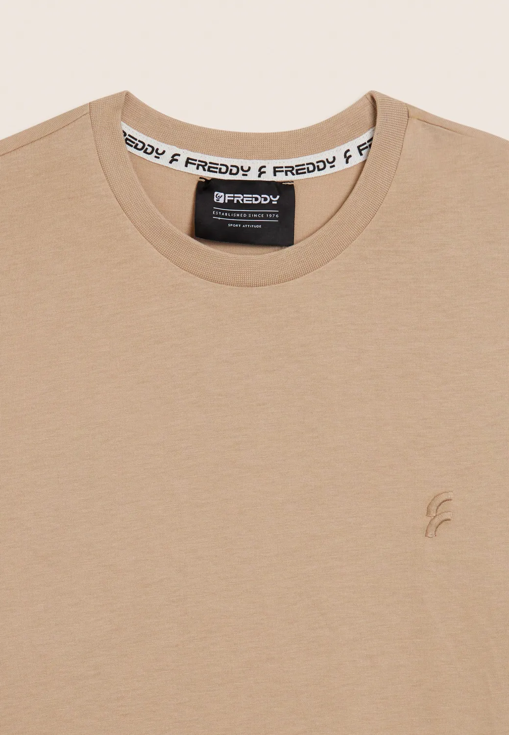 Freddy Langarmshirt Baumwolle Sticklogo Schwarz Regular Fit