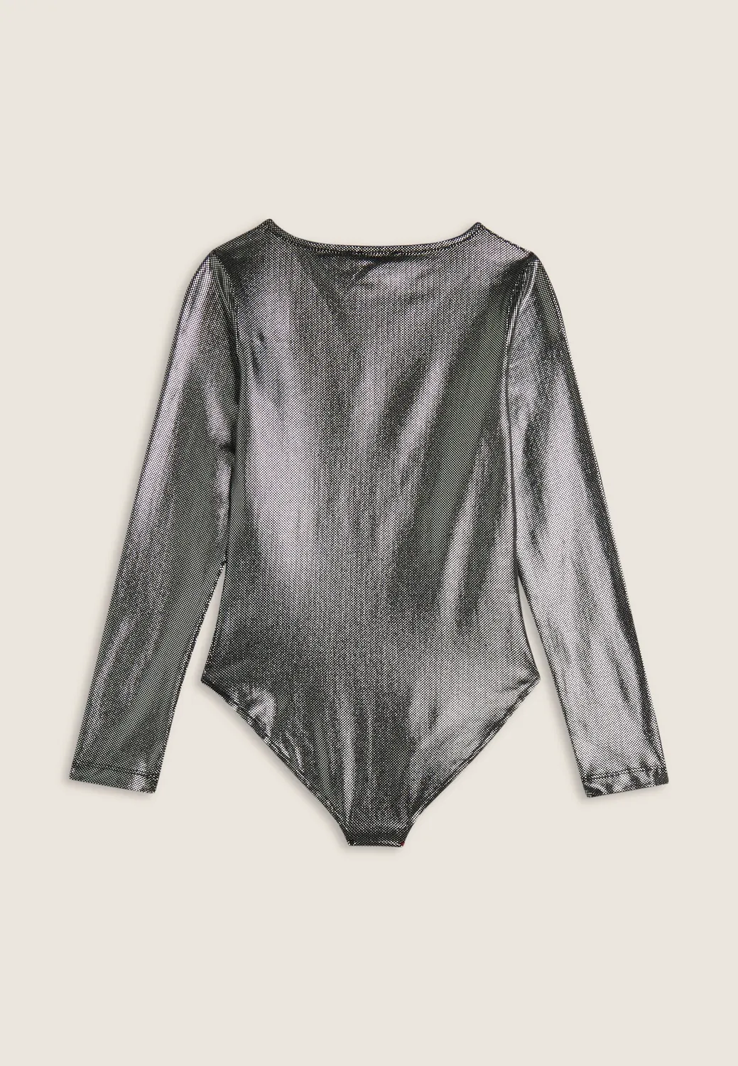 Freddy Body Mädchen Langarm Silber Metallic Jersey