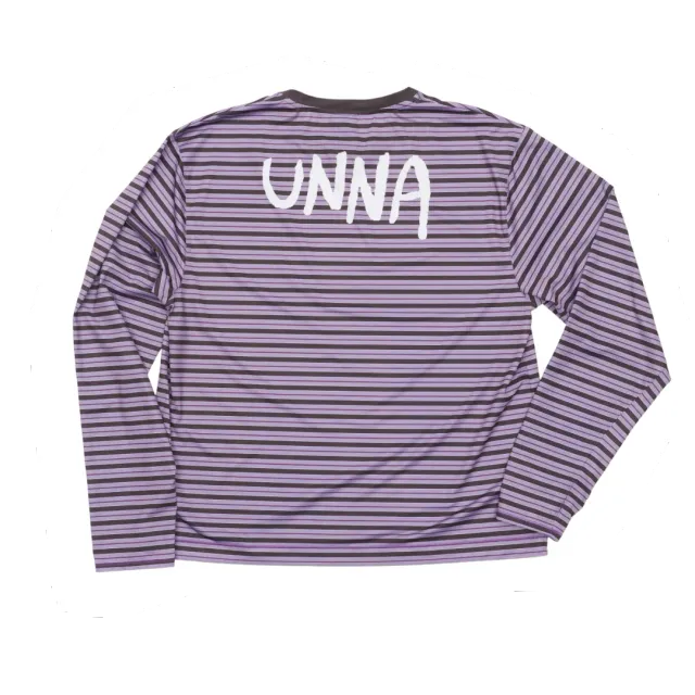 UNNA Striped LS Laufshirt Herren Grape Langarm