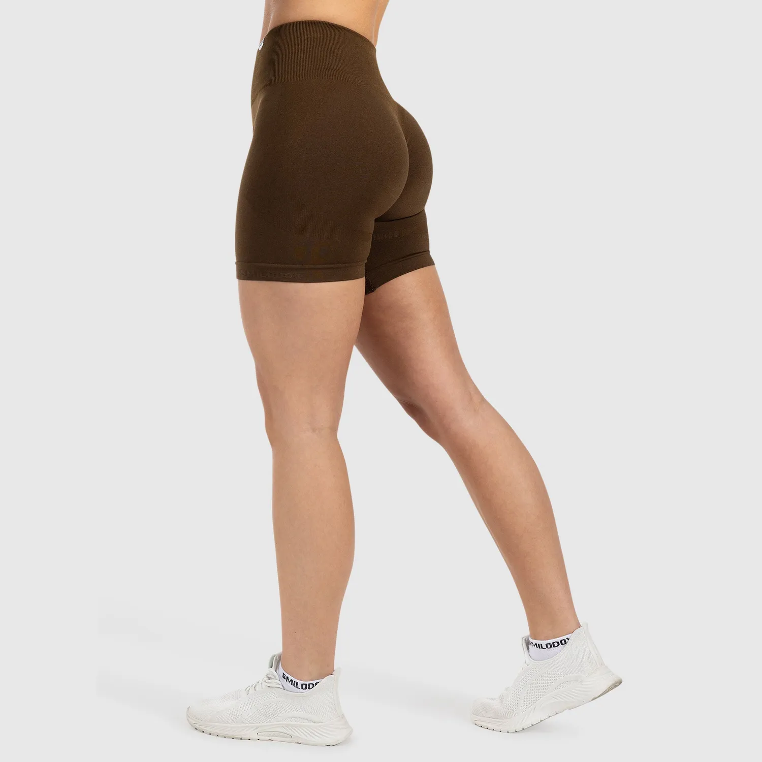 Smilodox Edina Scrunch Shorts Schwarz Damen Seamless