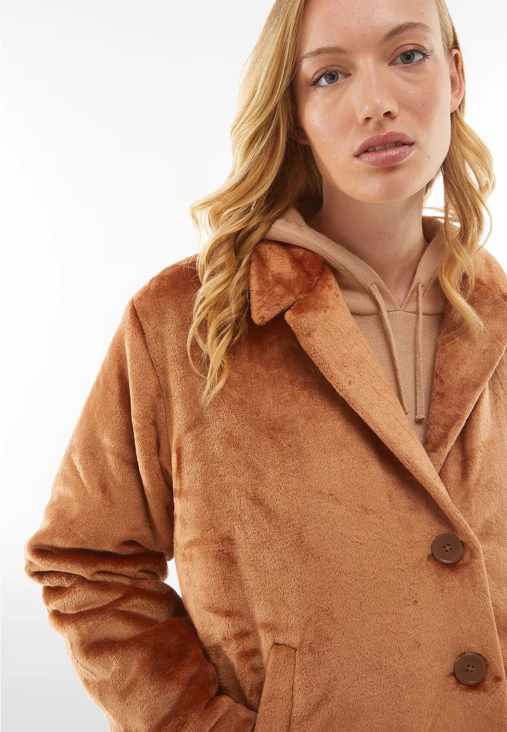 Freddy Teddy Mantel Oversize Thrush Plüsch warm