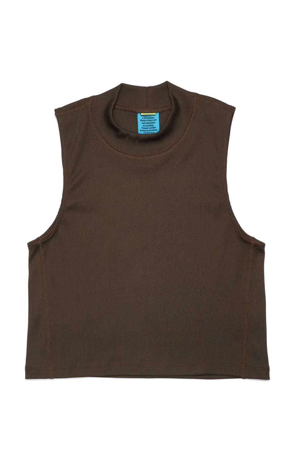 UNNA Balance Crop Top Croptop Wren Brown gerippt