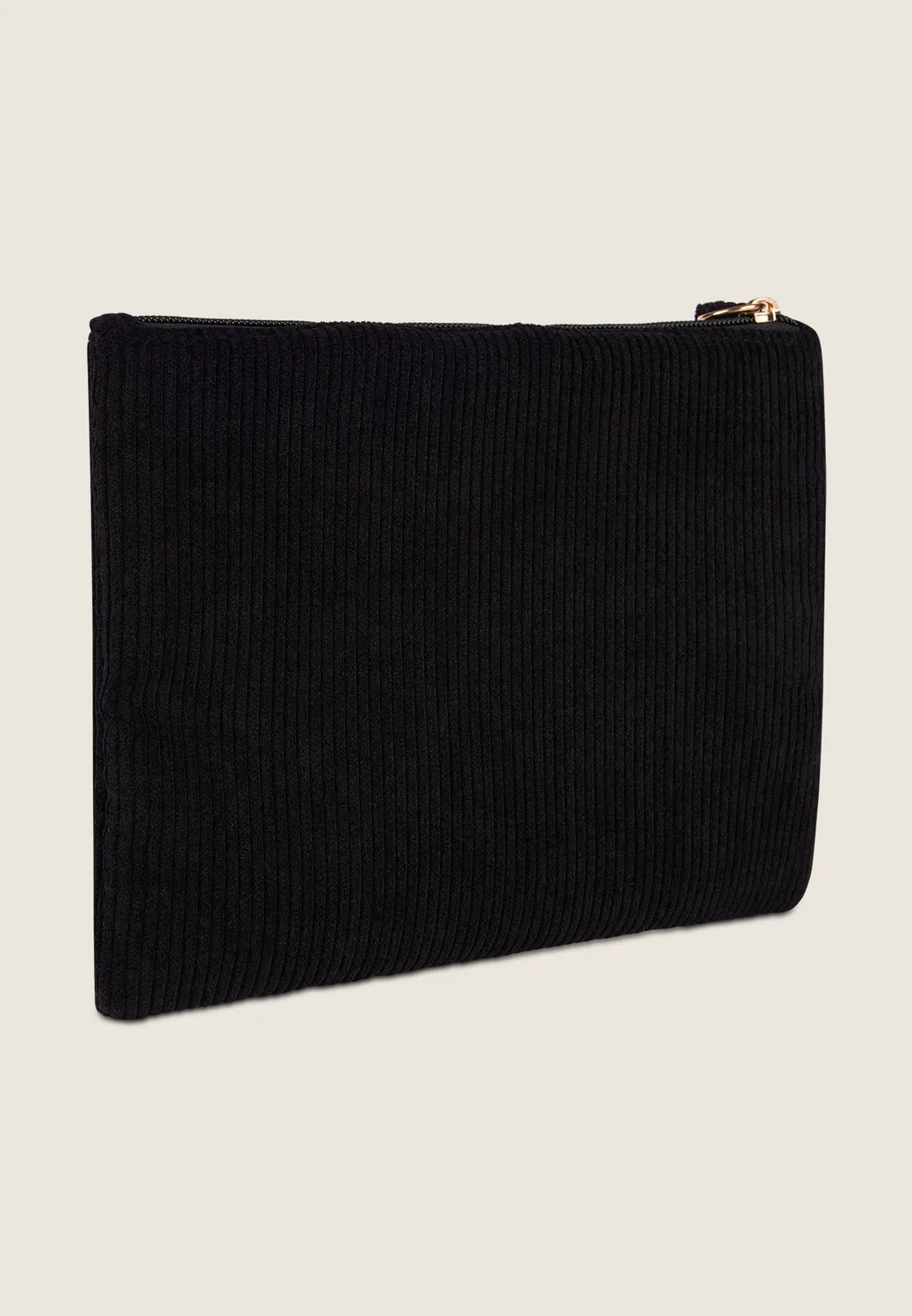 Freddy FY Cord Clutch Einheitsgröße schwarz Goldlogo