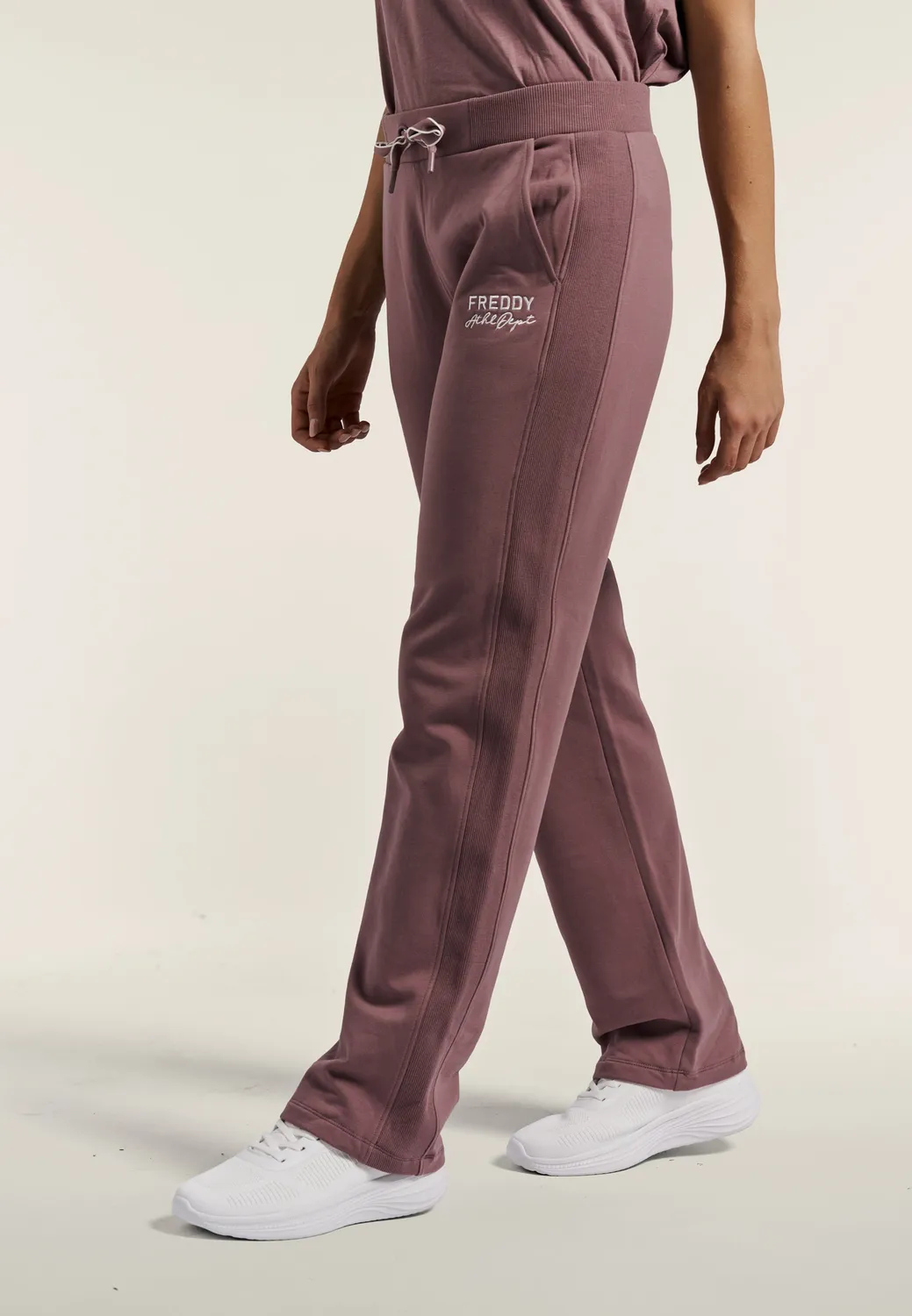 Freddy Regular Straight Jogginghose Damen Nero Baumwolle