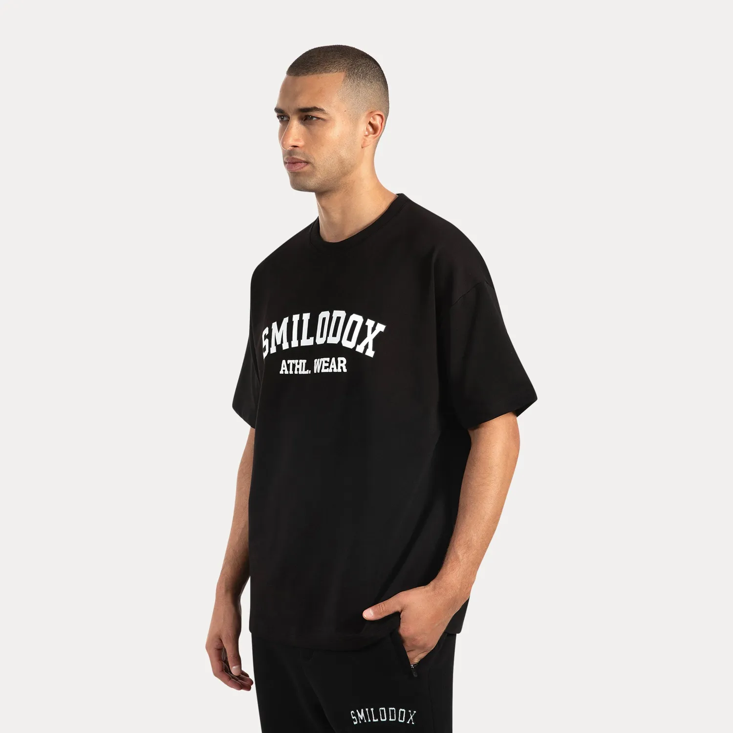 Smilodox Kayson T-Shirt Herren Schwarz Oversize