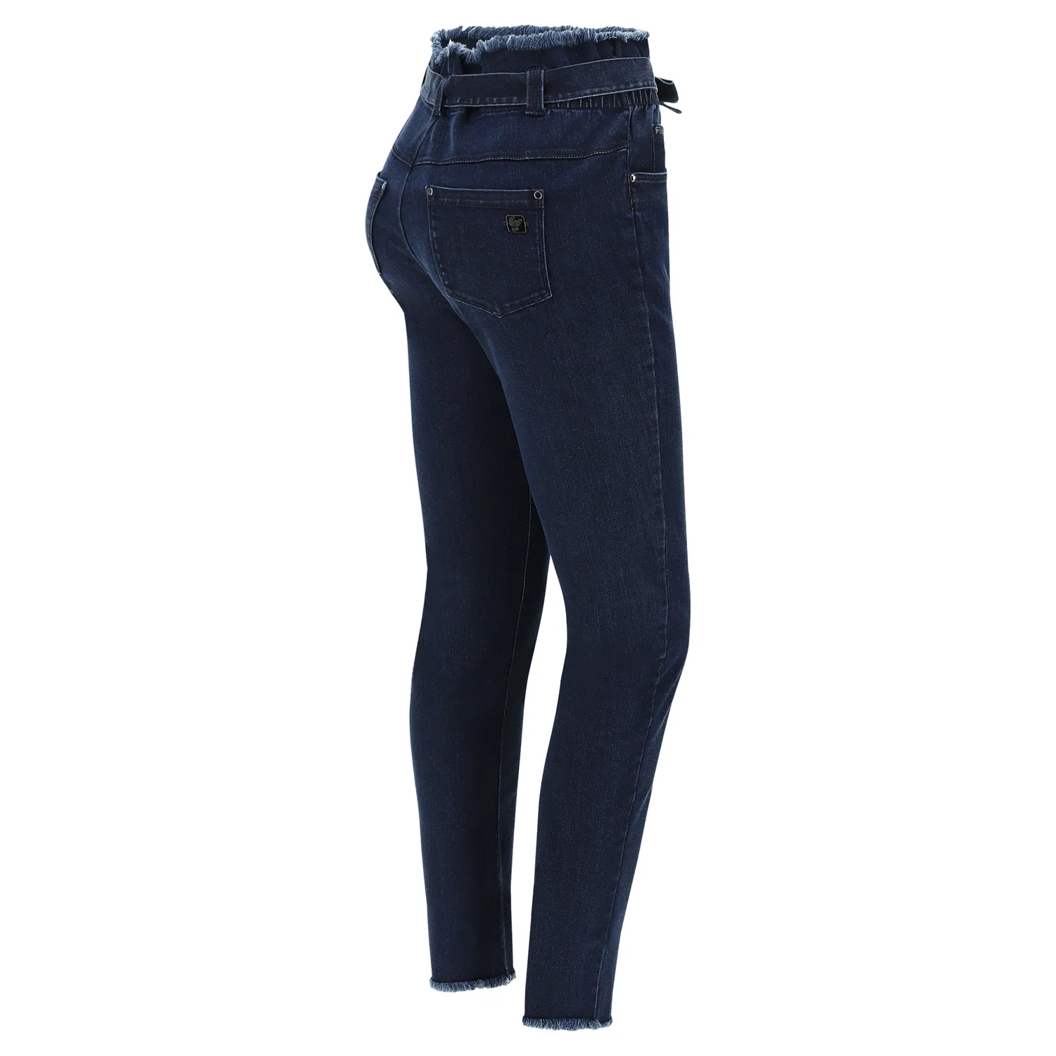 Freddy Black 7/8 Jeans High Waist Gürtel schwarz