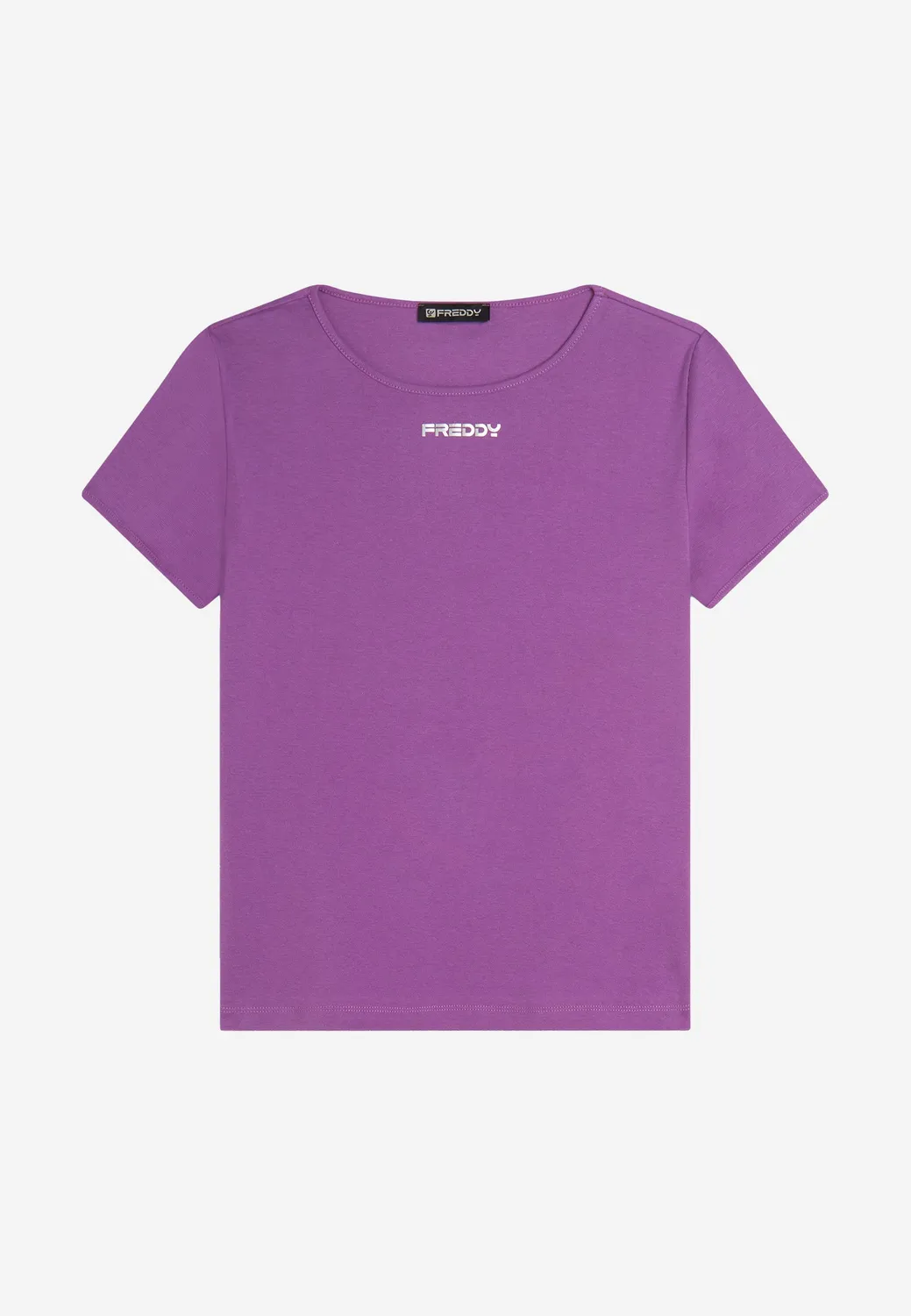 Freddy Jersey T-Shirt Damen Weiß Minimalprint