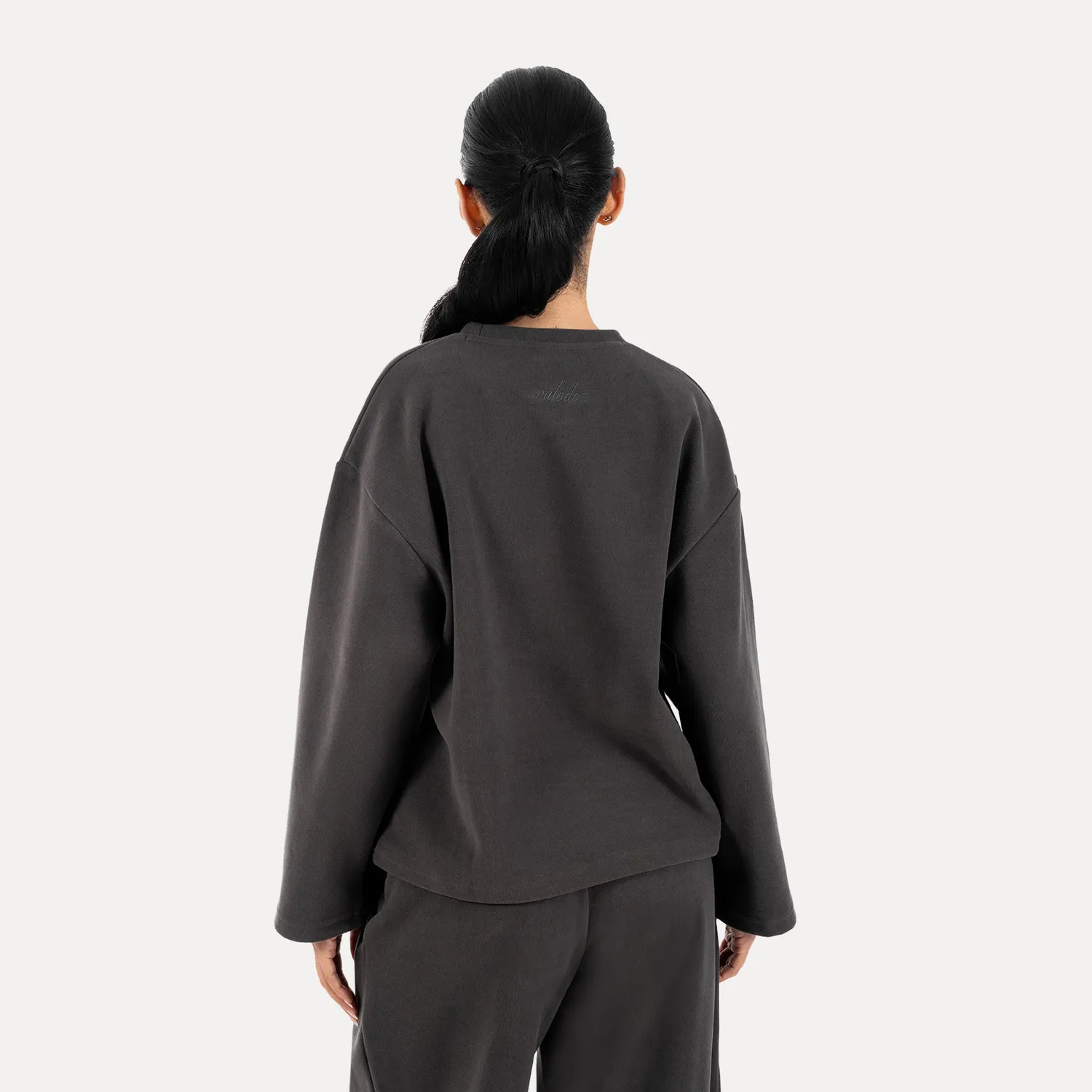 Smilodox Sirel Longsleeve Schwarz Oversize