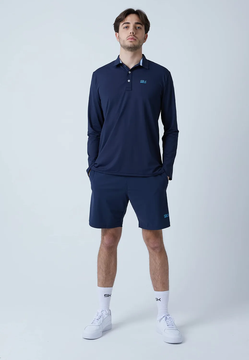 SPORTKIND Tennis Poloshirt Langarm Jungen UPF 50+ Stretch