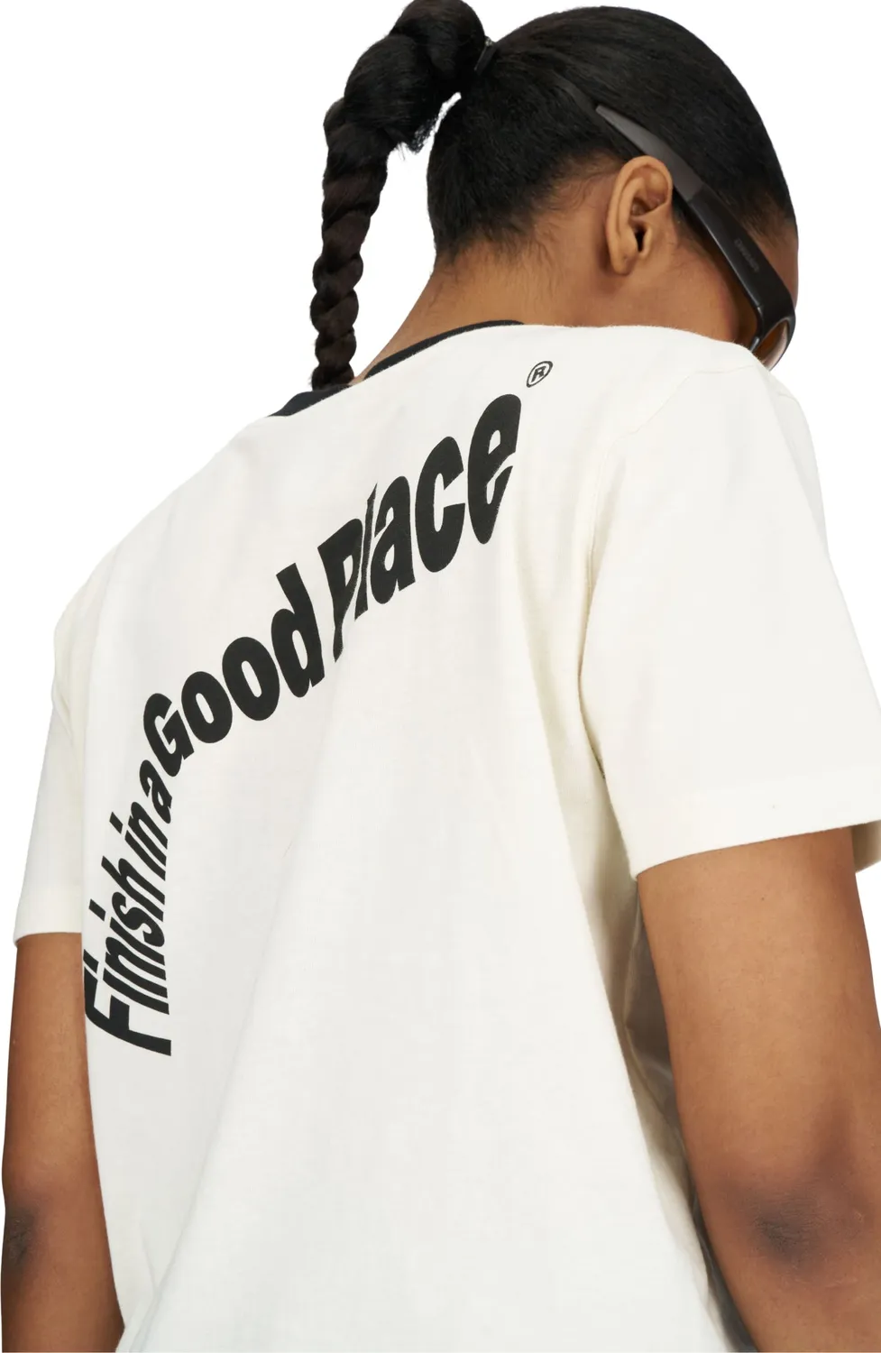 UNNA Skewed Tee W T-Shirt Vanilla White Regular Fit