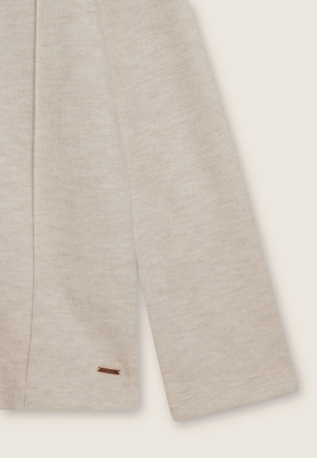 Freddy Damen Sweatshirt Ausgestellt Strick-Optik