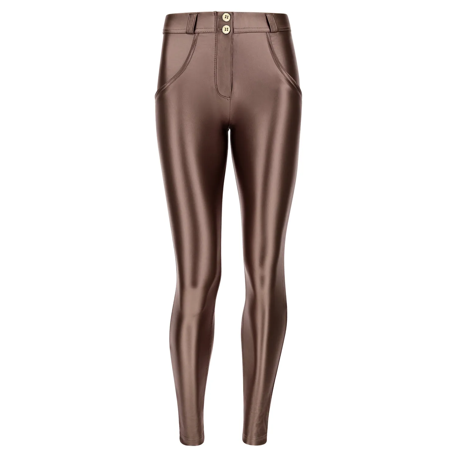 Freddy WR.UP Kunstlederhose Bronze Mirror Metallic