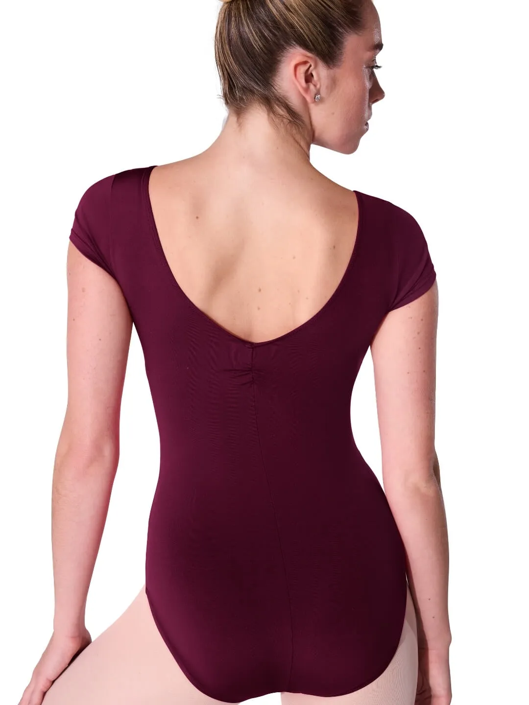 Capezio Essentials ES1009W Kurzarm Ballettanzug Schwarz