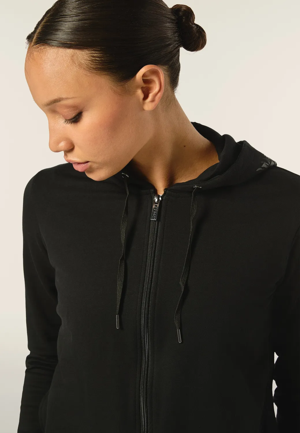 Freddy Allover Leaves Zip Hoodie Kapuzenpulli Schwarz