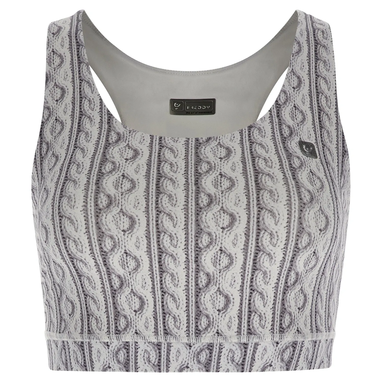 Freddy Sport-BH Tricot-Print grau mittlerer Halt